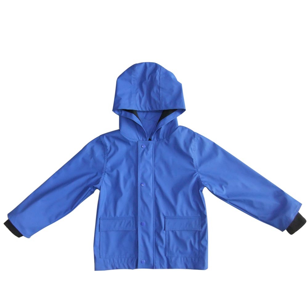 Rain Jacket PU Coat Waterproof with Warm Fleece