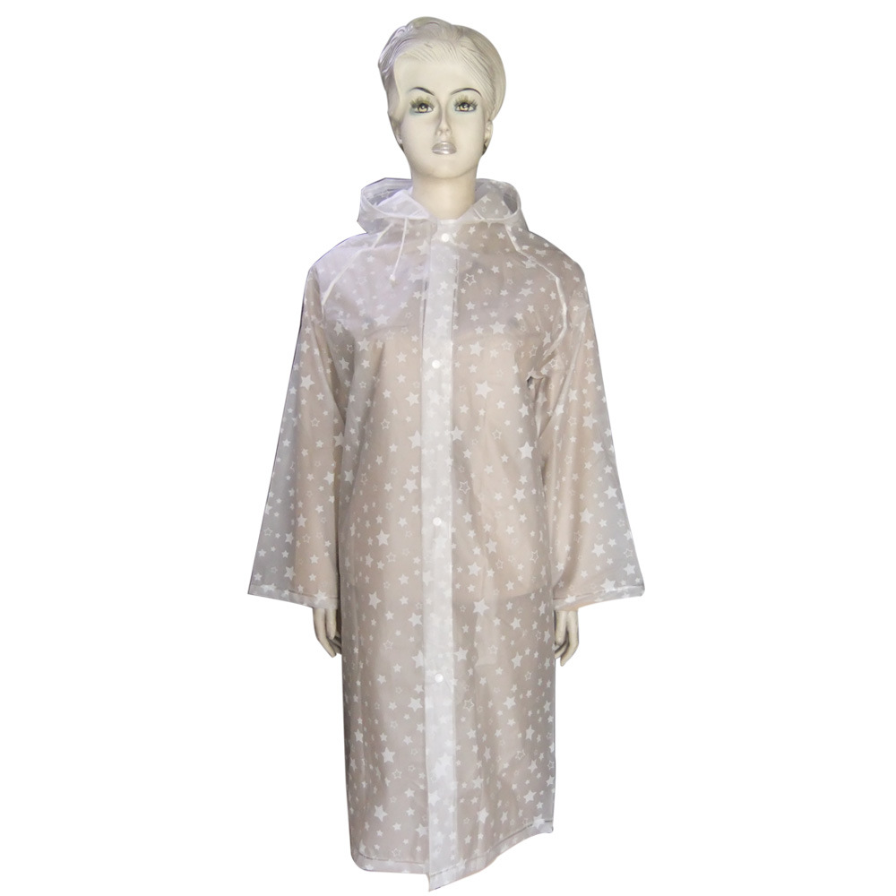 Long TPU/Polyester Waterproof Raincoat for Women